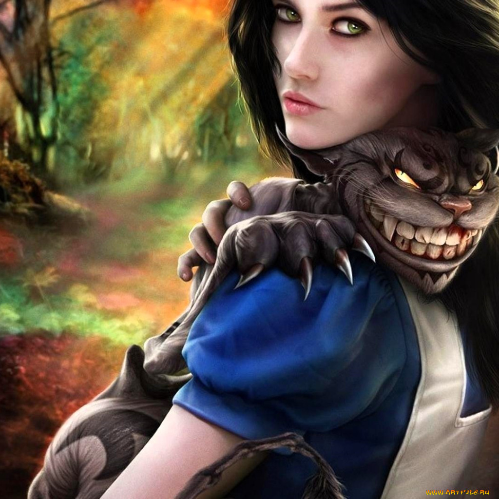 Обои Видео Игры Alice: Madness Returns, обои для рабочего стола, фотографии  видео игры, alice, madness returns, алиса, кот Обои для рабочего стола,  скачать обои картинки заставки на рабочий стол.